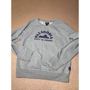 Patagonia Sweatshirt Women M Green/Gray Geologers uilt to Endure Crew D1